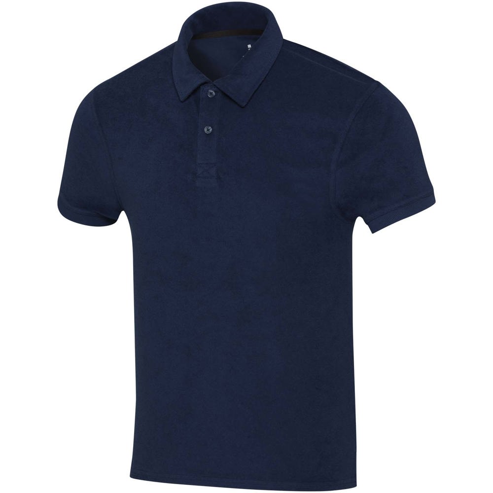 Akoya Poloshirt aus recyceltem Frottee Unisex - Navy