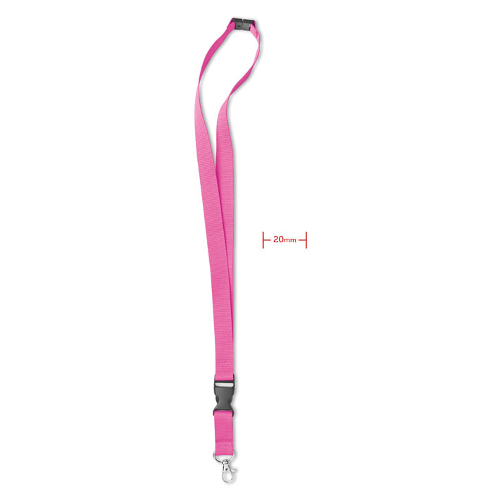 LANY - Lanyard mit Metallkarabiner - Fuchsie