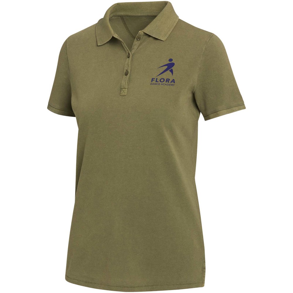 Calgary Poloshirt für Damen im Washed Look, 200 g/m2