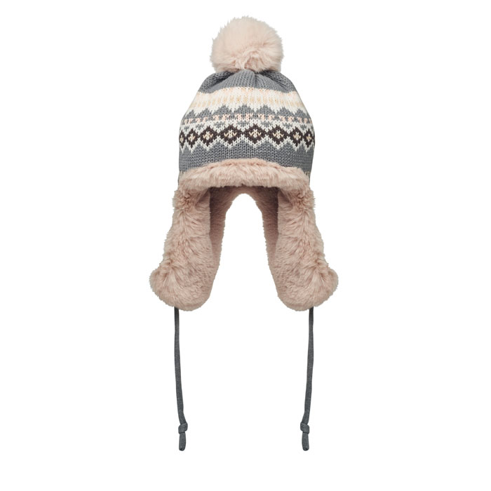 YULONG - Gestrickte Ohrenmütze - grau