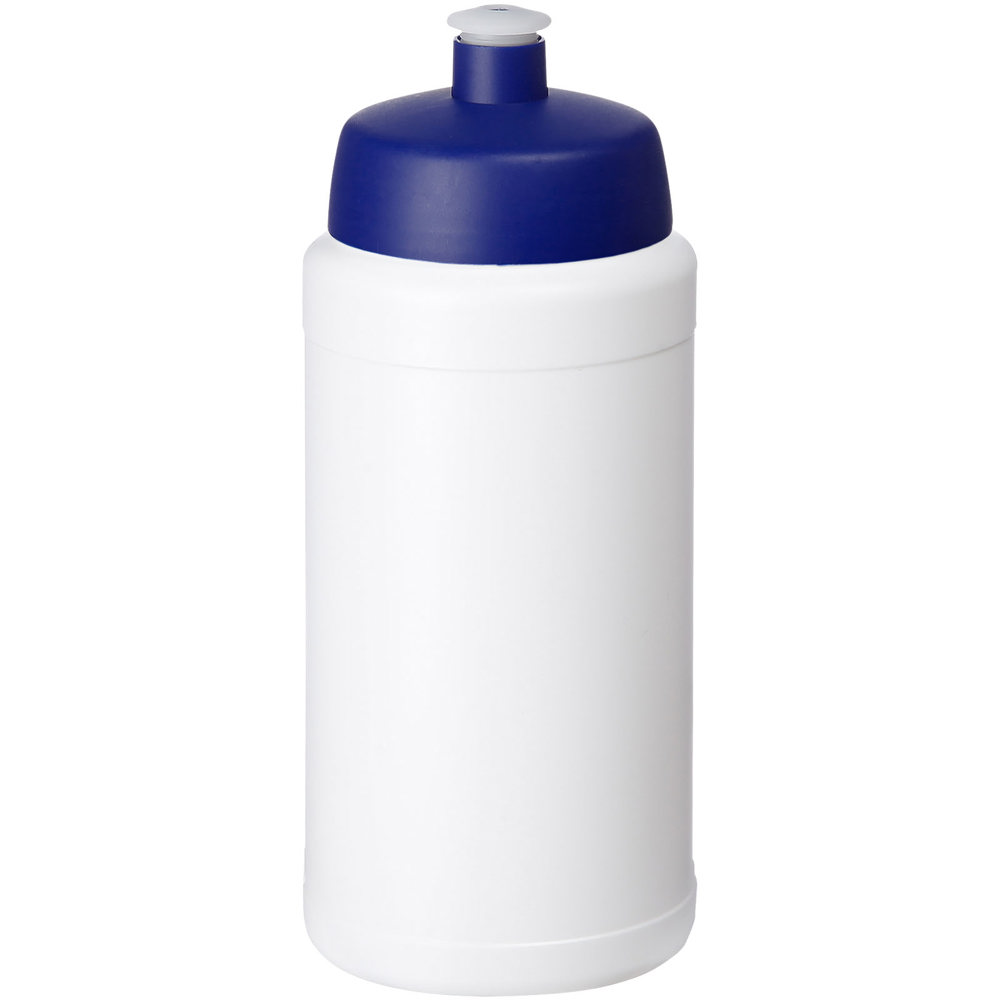 Baseline Recycelte Sportflasche, 500 ml - weiss, blau