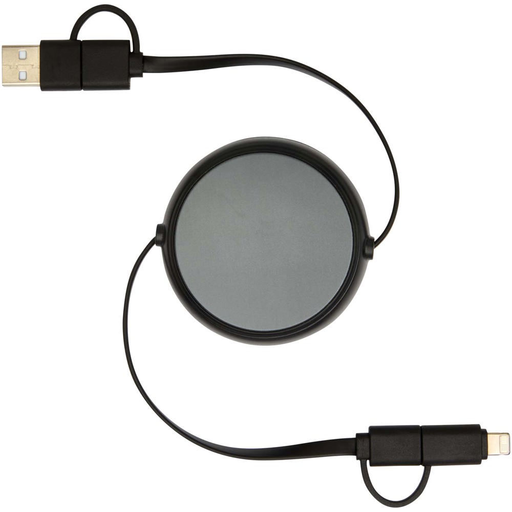 Alasia 100 cm 5-in-1 Kabel aus recyceltem Kunststoff und Aluminium, einziehbar, für Datenübertragung und mit 45W Schnellladun