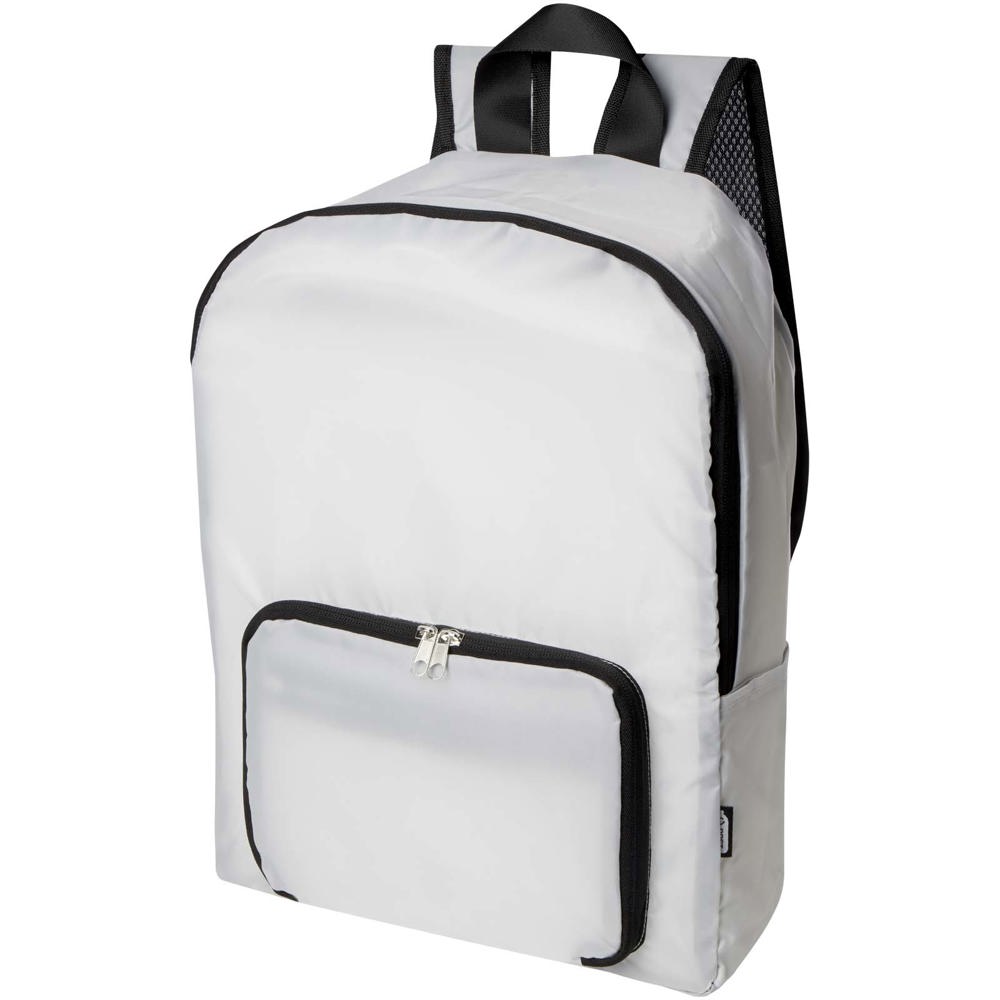 EcoFold faltbarer RPET Rucksack 15 L - weiss