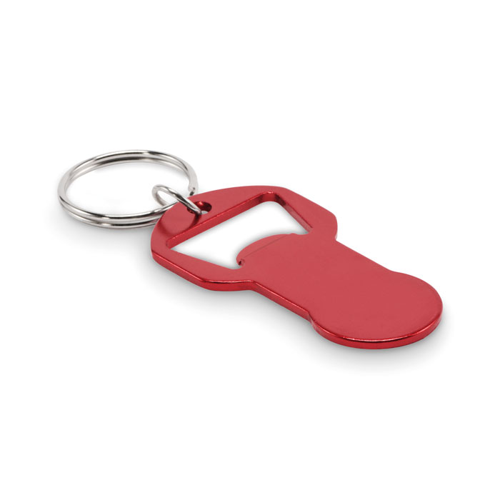 CLAVE - Schlüsselring mit Kapselheber - Rot