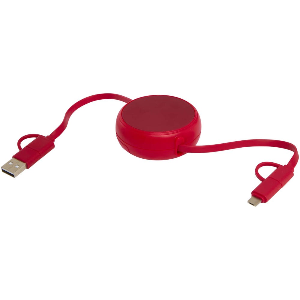 Alasia 100 cm 5-in-1 Kabel aus recyceltem Kunststoff und Aluminium, einziehbar, für Datenübertragung und mit 45W Schnellladun