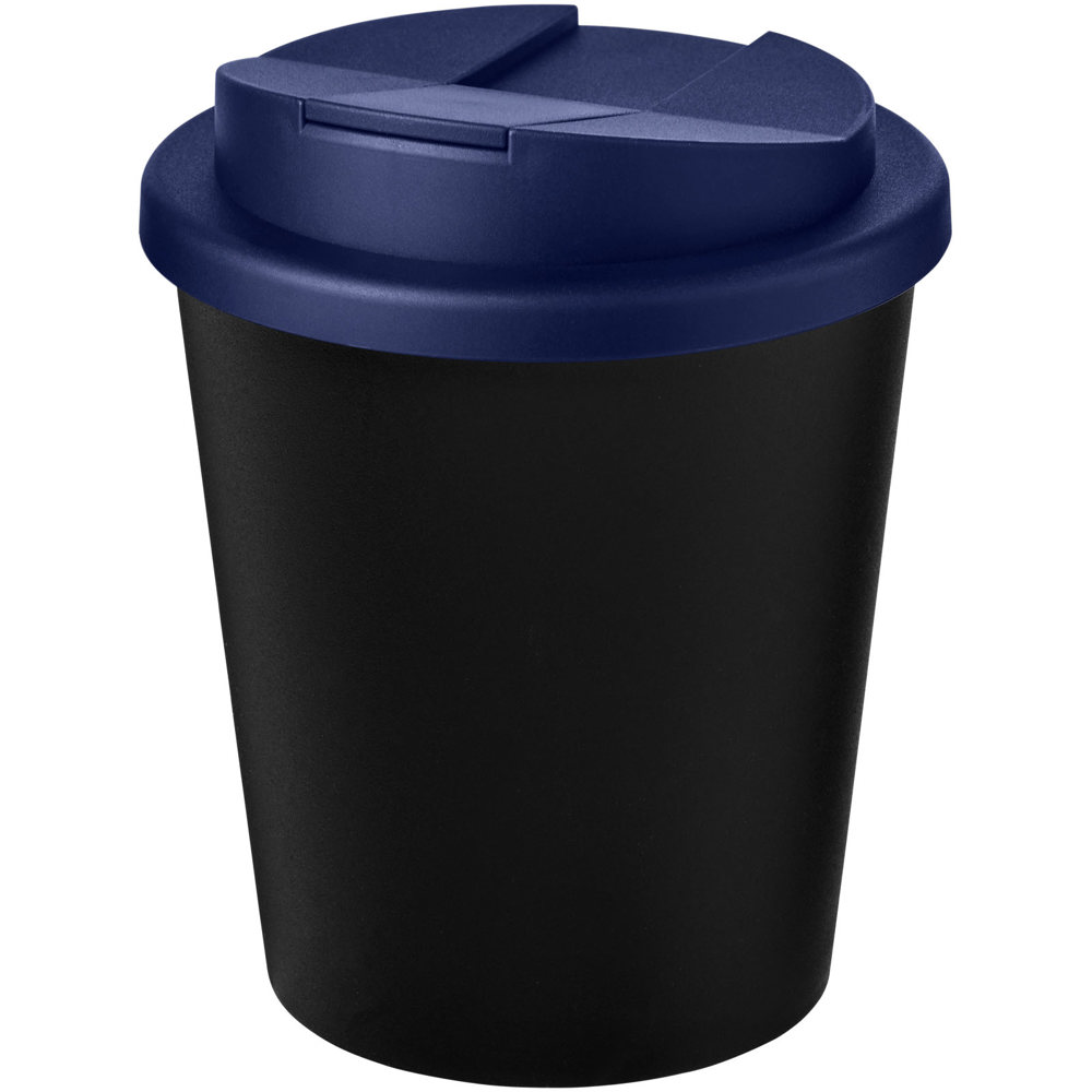 Americano® Espresso Eco 250 ml recycelter Isolierbecher mit auslaufsicherem Deckel - schwarz, blau