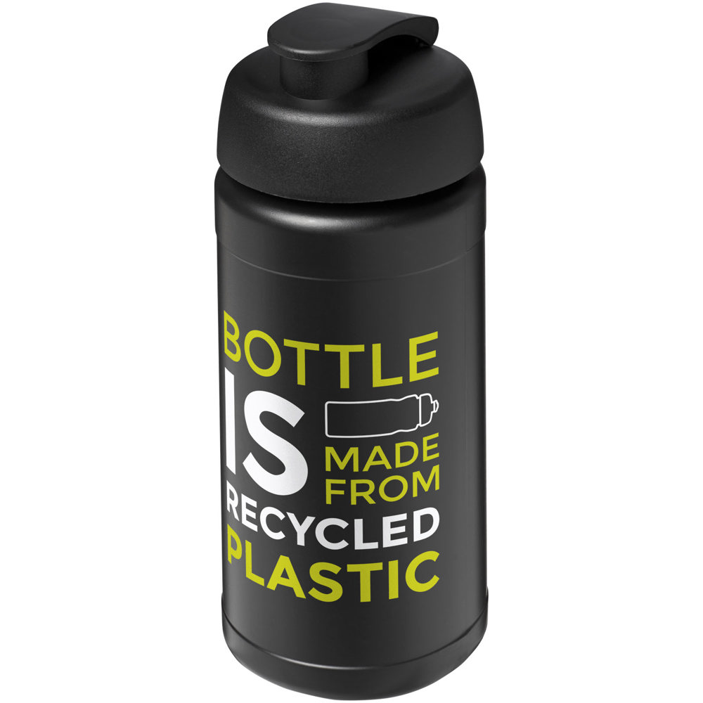 Baseline 500 ml recycelte Sportflasche mit Klappdeckel 