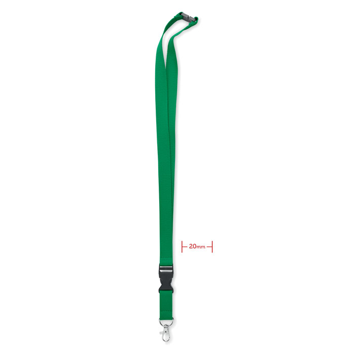 LANNYCOT - Lanyard Baumwolle 20mm - Grün