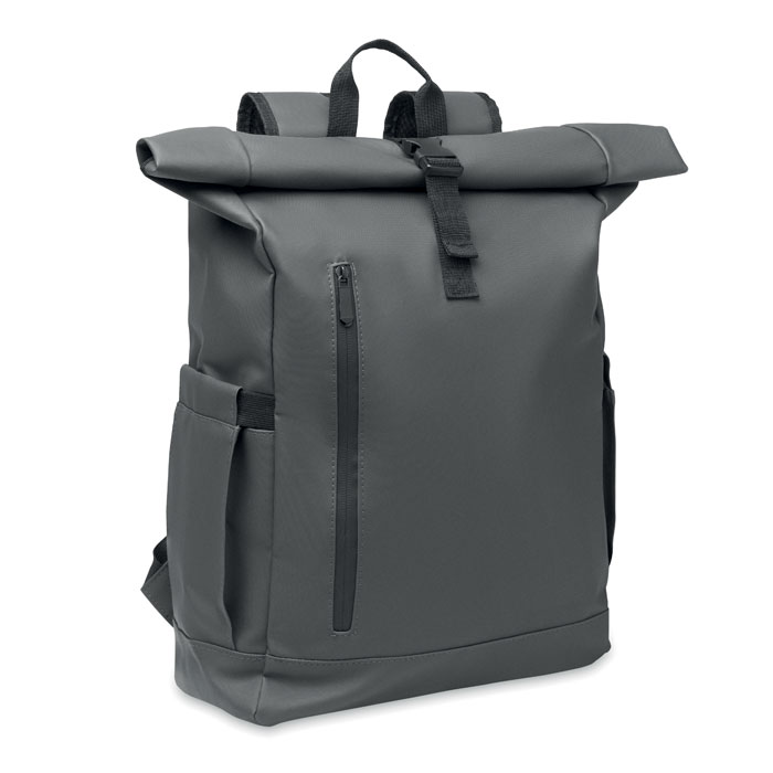 BANGKOK ROLL - Rolltop-Rucksack 600D RPET - Steingrau