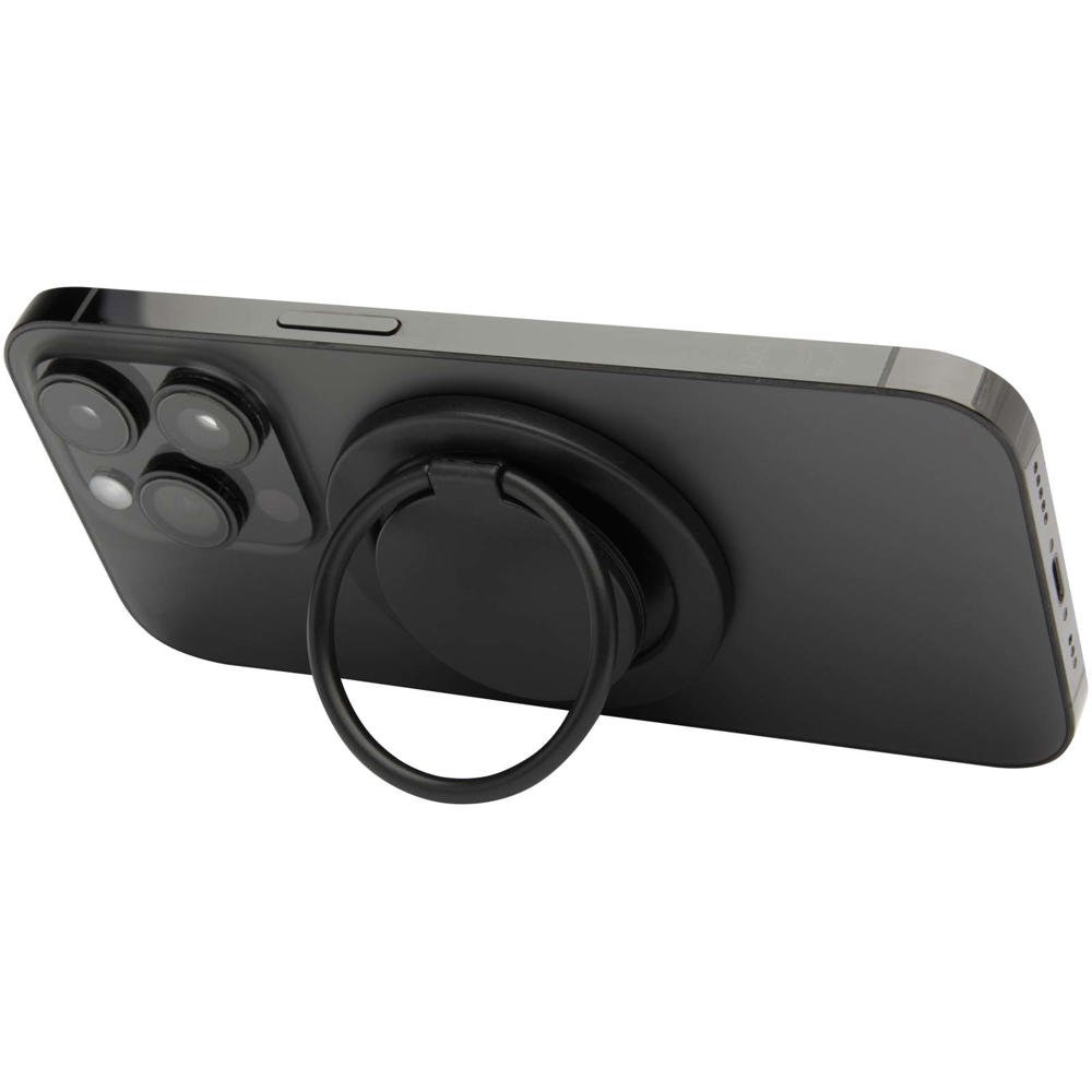 Albali Magnetische Smartphonehalterung aus recyceltem Kunststoff mit Ringständer - Schwarz