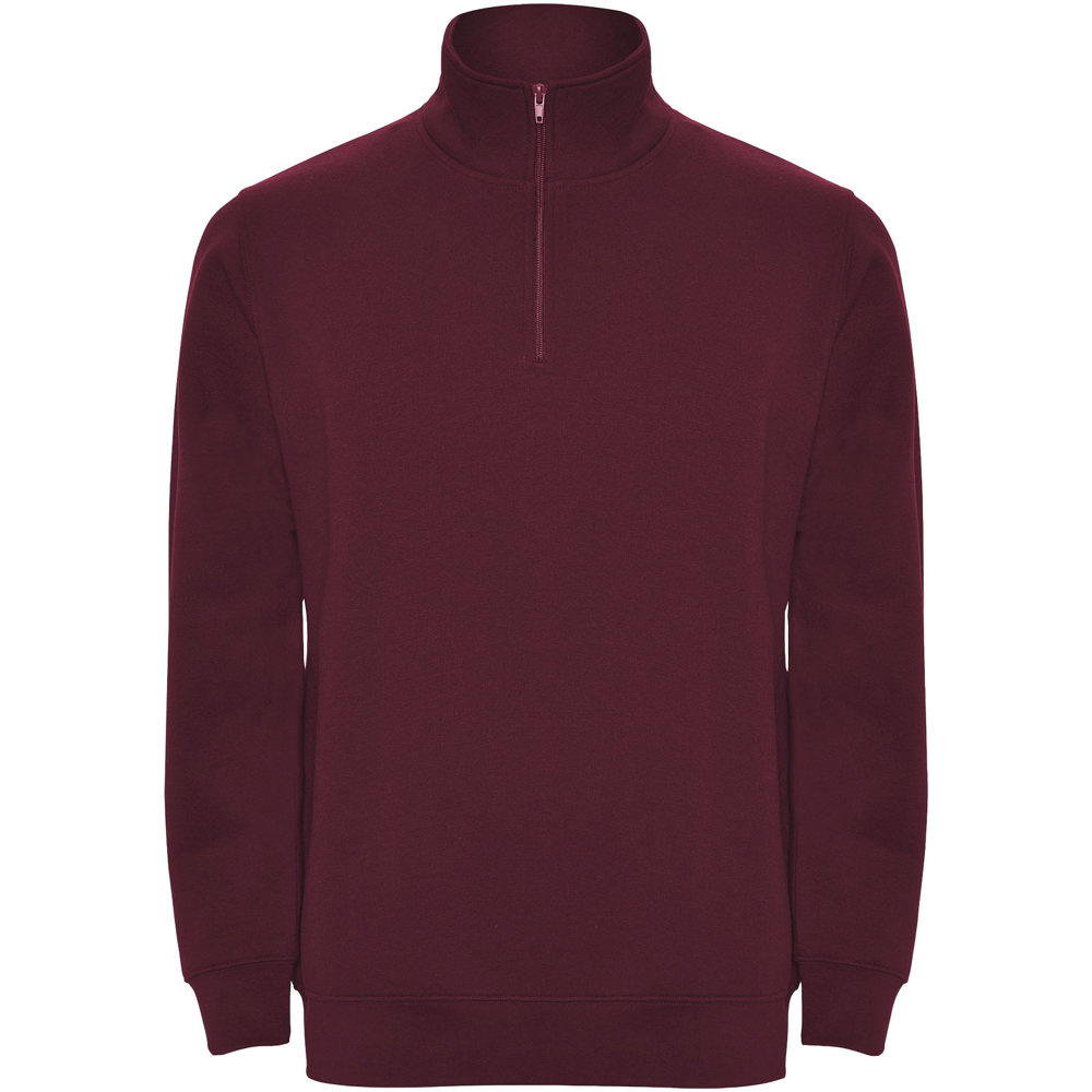 Aneto Pullover mit Viertelreißverschluss - granatrot