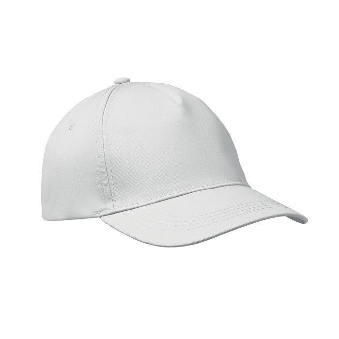 BUZZ - Baseball cap 5 panels 160g/m² - Weiß