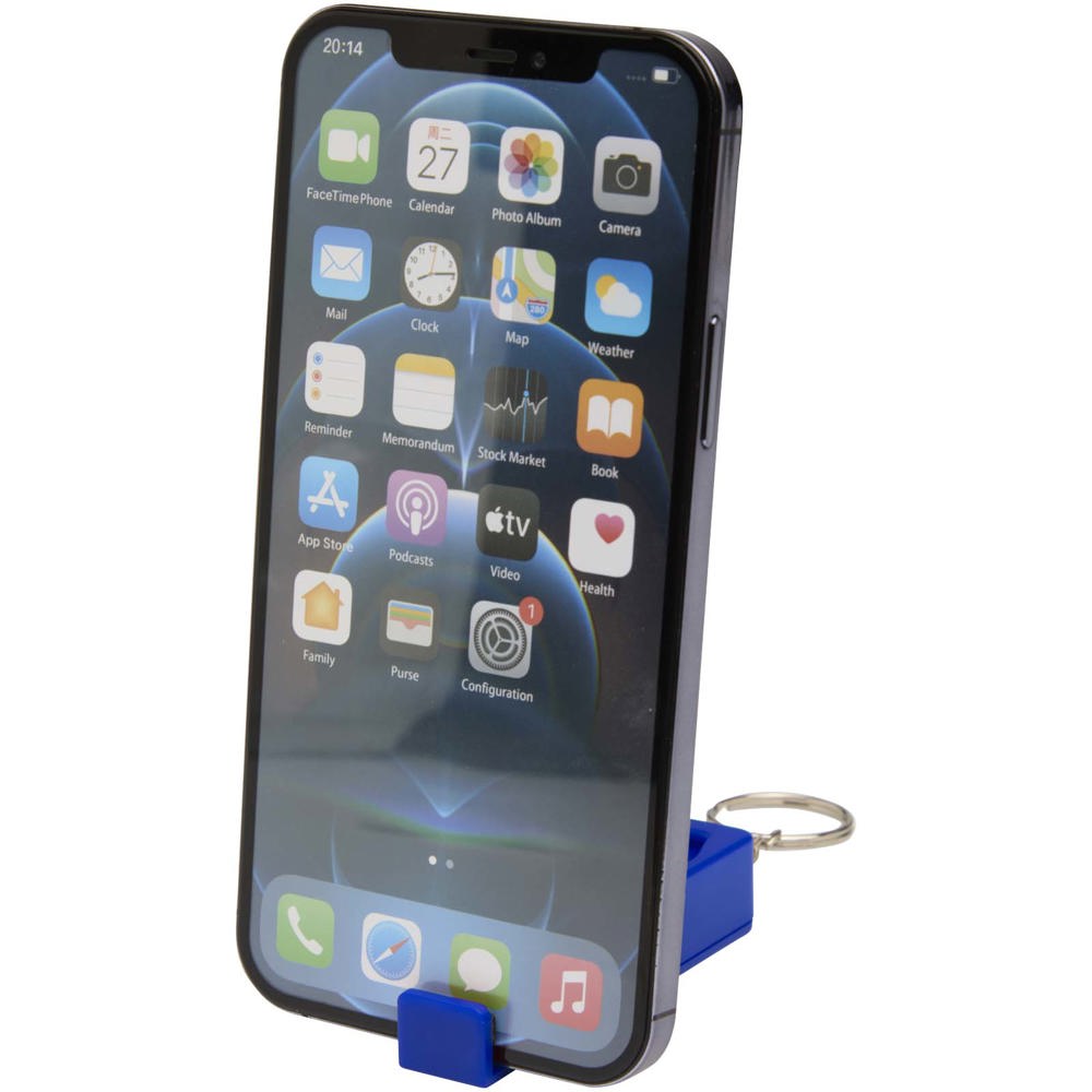 Aggia Telefonladestation aus recyceltem Kunststoff mit Fidget-Toy - royalblau