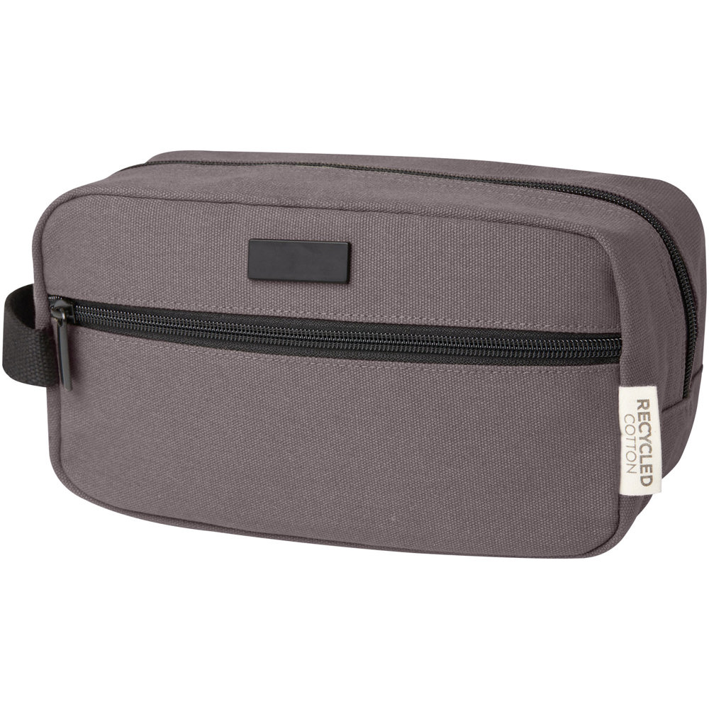 Joey Kosmetiktasche aus GRS recyceltem Canvas 3,5 L - Grau