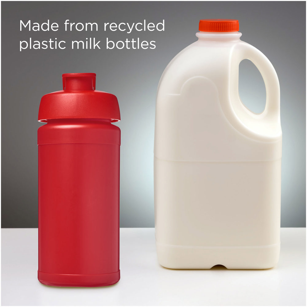 Baseline 500 ml recycelte Sportflasche mit Klappdeckel 