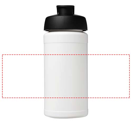 Baseline 500 ml recycelte Sportflasche mit Klappdeckel 