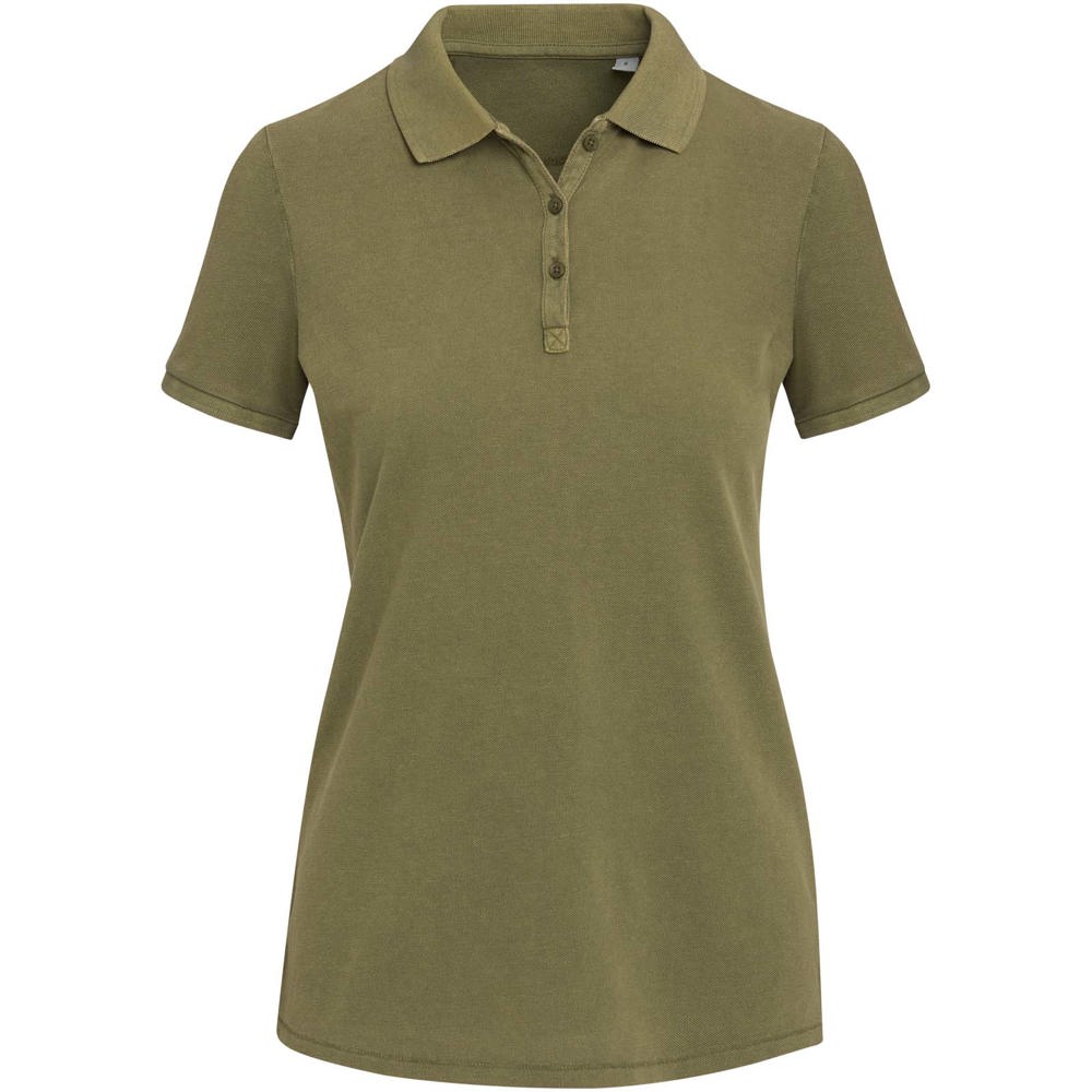 Calgary Poloshirt für Damen im Washed Look, 200 g/m2