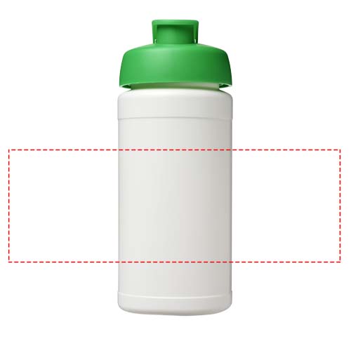 Baseline 500 ml recycelte Sportflasche mit Klappdeckel 