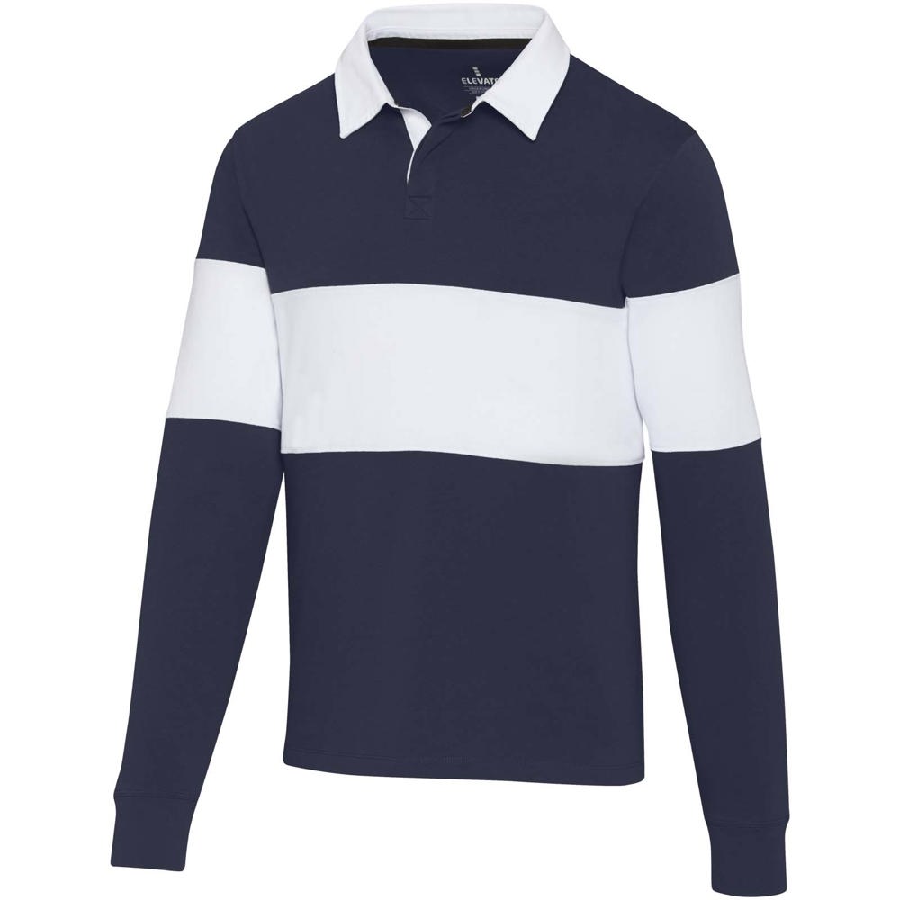 Clyde Rugby Polo Sweatshirt Unisex - navy, weiss