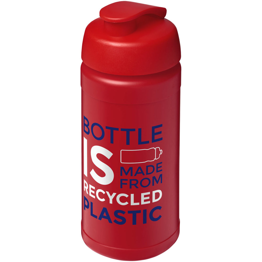 Baseline 500 ml recycelte Sportflasche mit Klappdeckel 