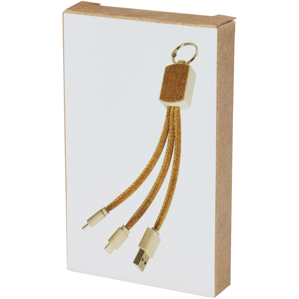Bates Weizenstroh und Kork 3-in-1 Ladekabel