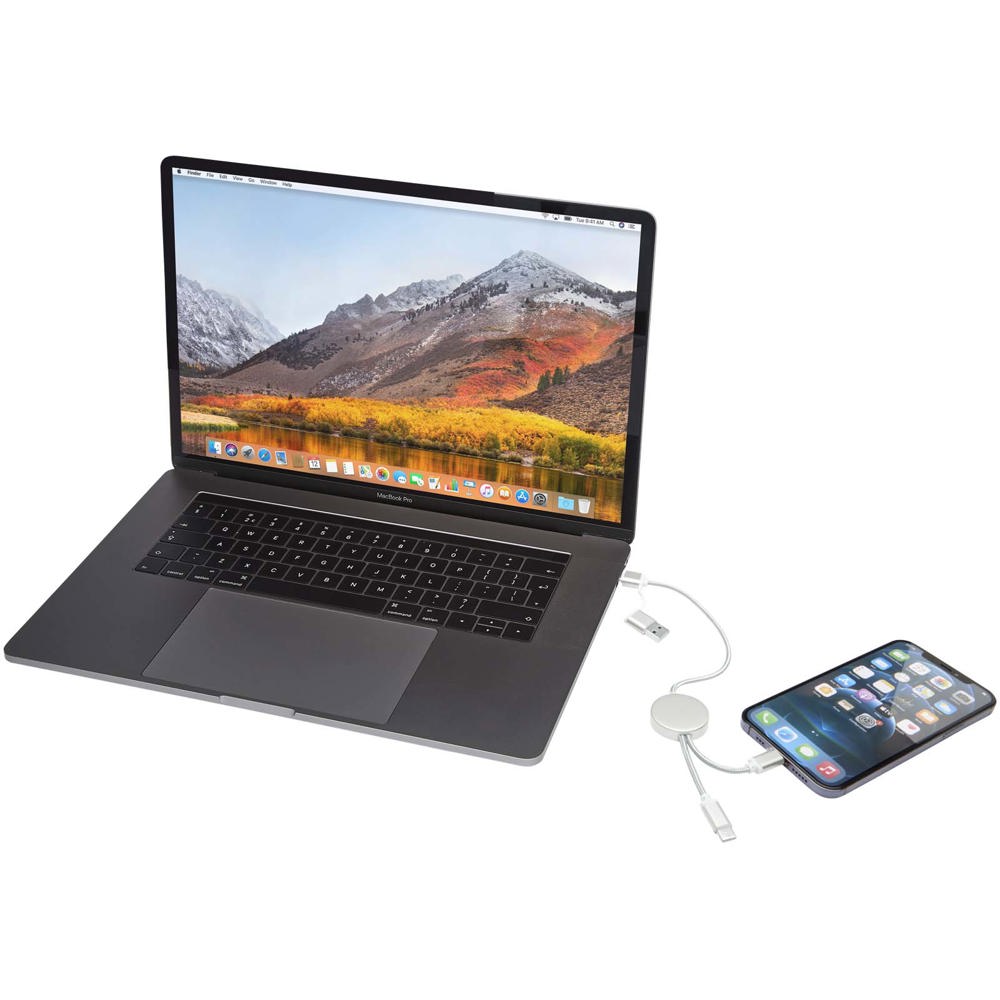 Alasia 30 cm 5-in-1 Kabel aus recyceltem Kunststoff für Datenübertragung und 27W Schnellladung