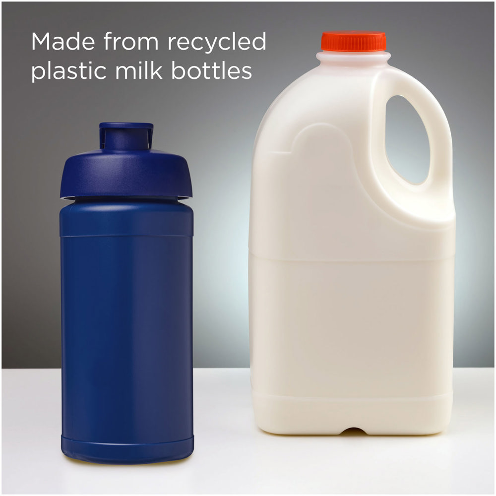 Baseline 500 ml recycelte Sportflasche mit Klappdeckel 