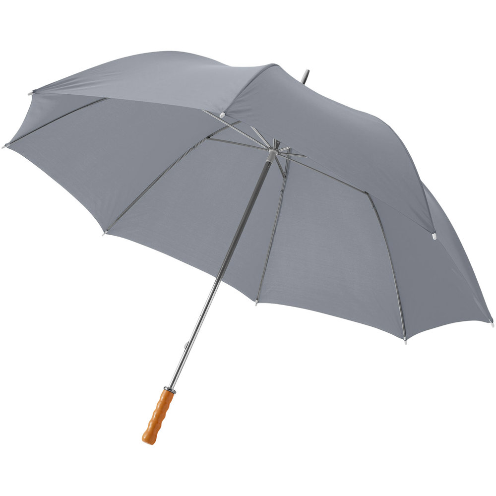 Karl 30" Golfschirm mit Holzgriff - Grau