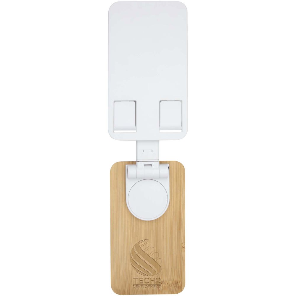 Alfirk Klappbare Smartphonehalterung aus recyceltem Kunststoff mit Bambusdetails