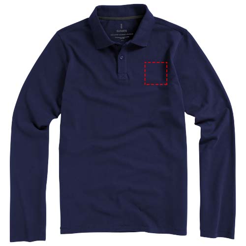 Calgary 200 g/m² Langarm Poloshirt für Herren
