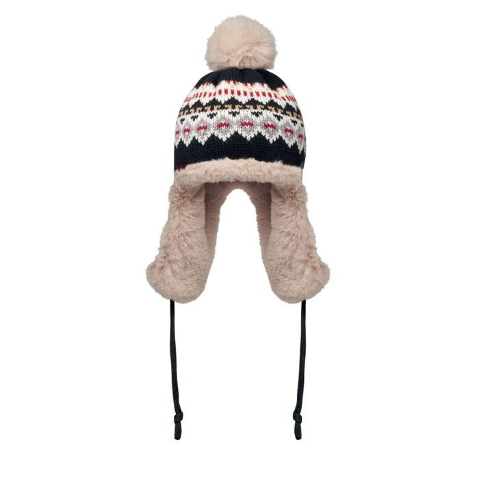 YULONG - Gestrickte Ohrenmütze - schwarz