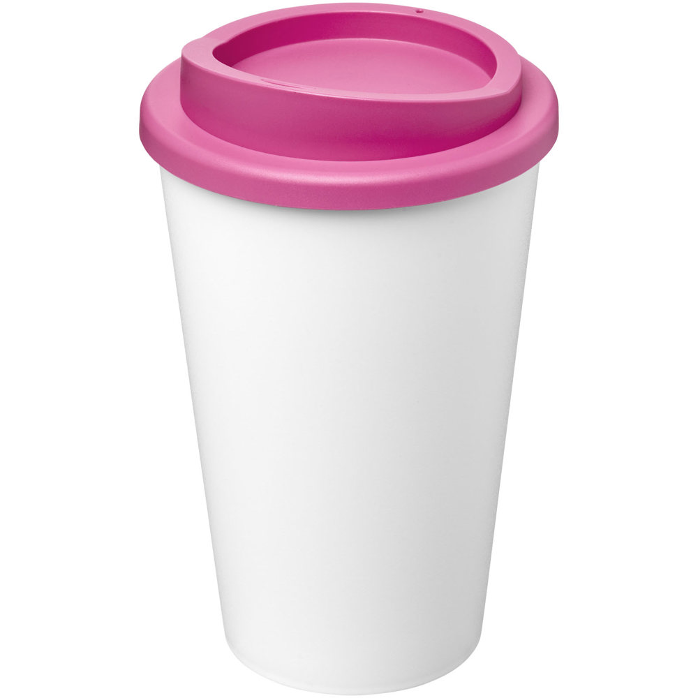 Americano® Eco 350 ml recycelter Becher - weiss, rosa