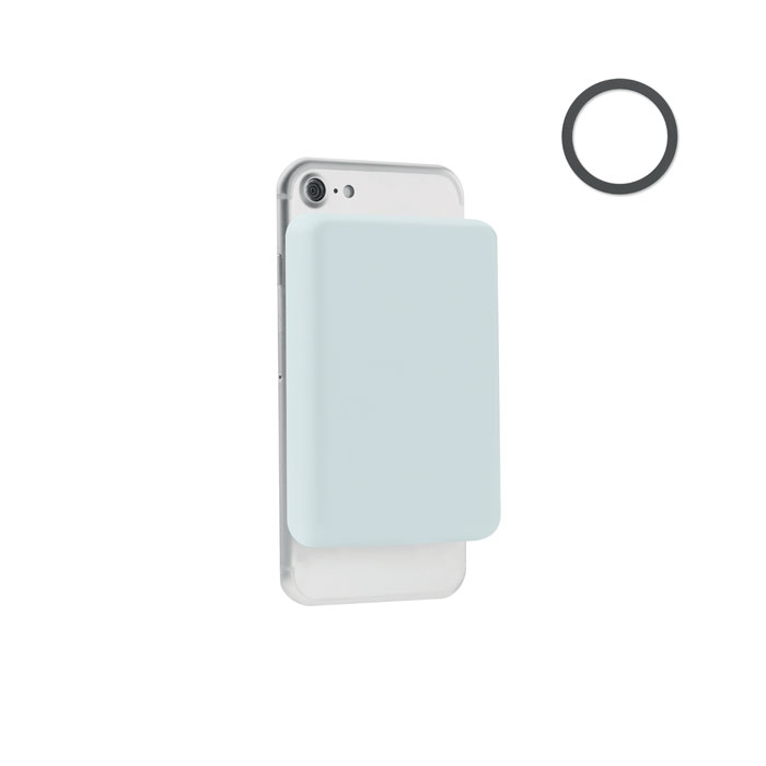 DOUBLETIC - Powerbank mit Ladestation 15W - Babyblau