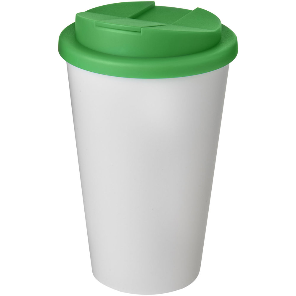 Americano® 350 ml Isolierbecher mit auslaufsicherem Schraubverschluss - weiss, grün