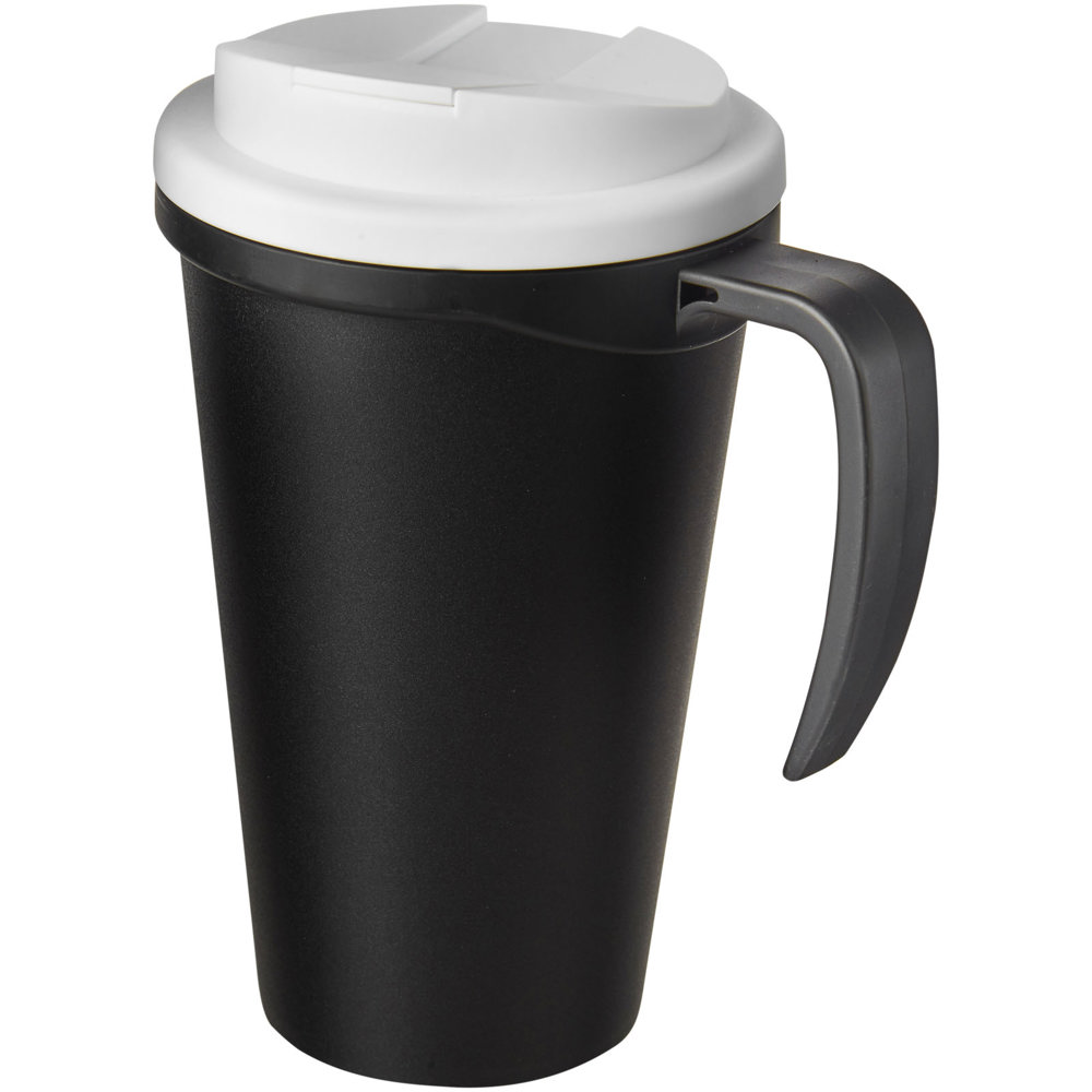Americano® Grande 350 ml Isolierbecher mit auslaufsicherem Schraubverschluss - schwarz, weiss