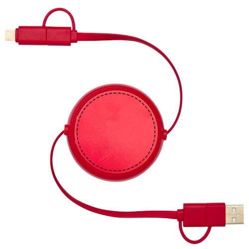 Alasia 100 cm 5-in-1 Kabel aus recyceltem Kunststoff und Aluminium, einziehbar, für Datenübertragung und mit 45W Schnellladun