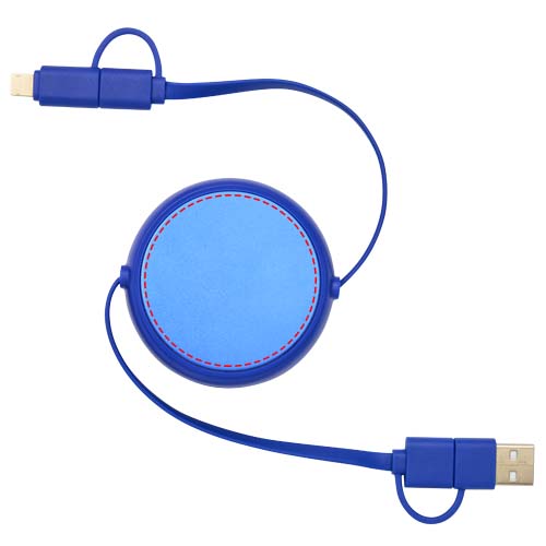 Alasia 100 cm 5-in-1 Kabel aus recyceltem Kunststoff und Aluminium, einziehbar, für Datenübertragung und mit 45W Schnellladun