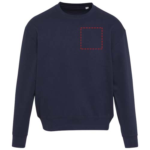 Boris Pullover mit Rundhalsausschnitt in Übergröße aus recycelter 280 g/m2 Bio Baumwolle (OCS), unisex
