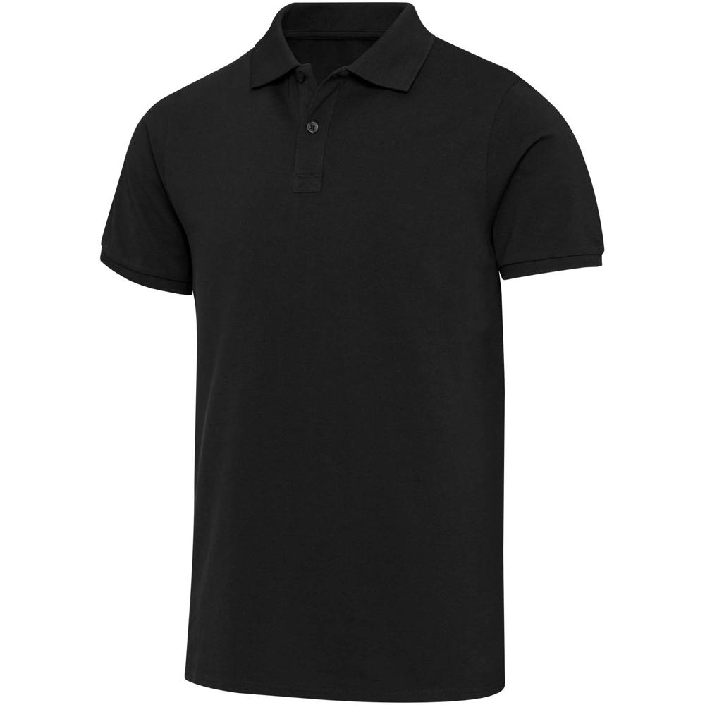 Beryl Kurzärmeliges Poloshirt aus 220 g/m² Bio-Recyclingmaterial (OCS), unisex - Schwarz
