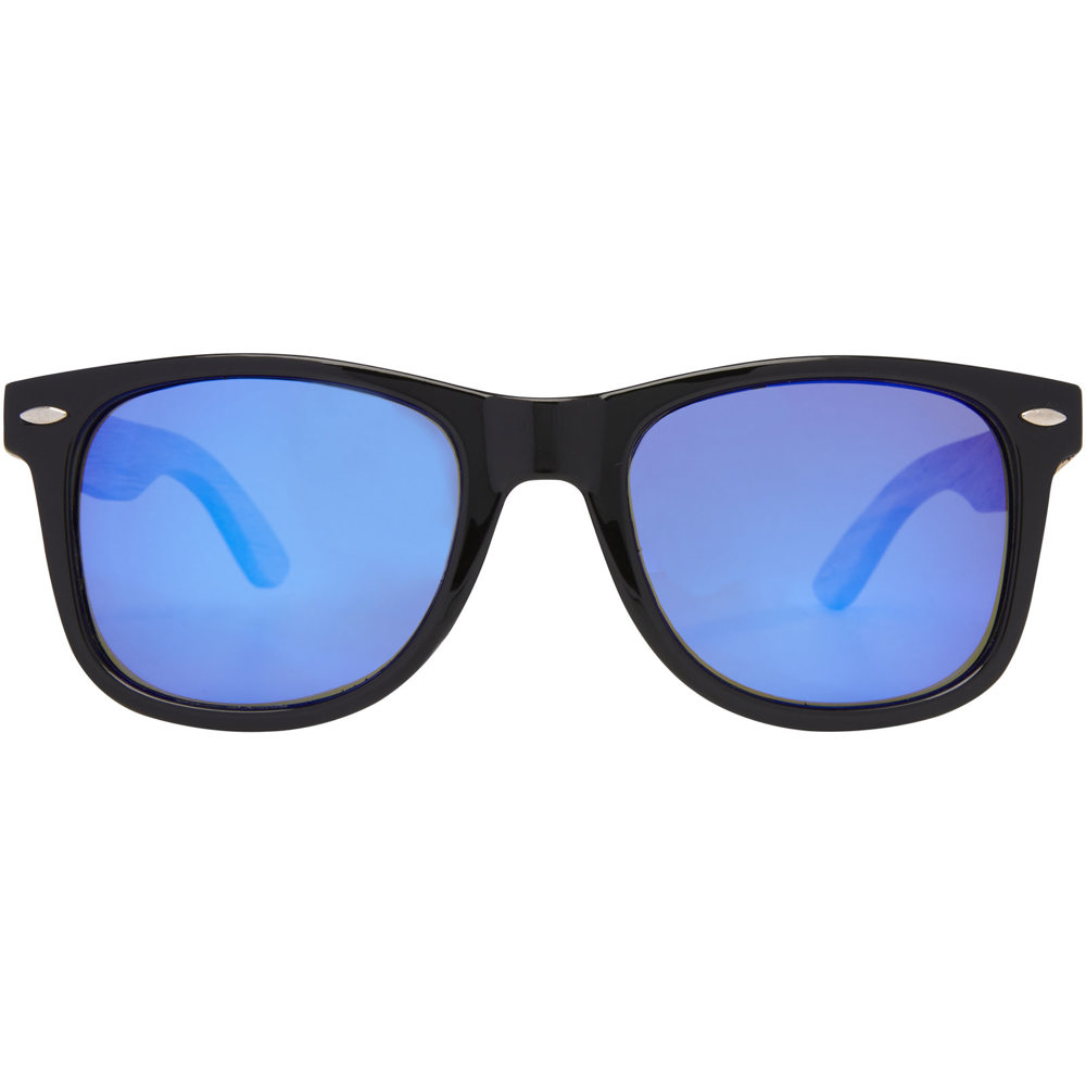 Hiru verspiegelte polarisierte Sonnenbrille aus rPET/Holz in Präsentbox