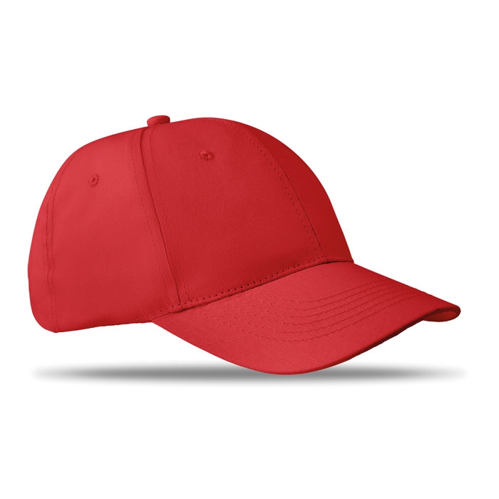 BASIE APOLLO - Baseball cap 6 panels 160g/m² - Rot