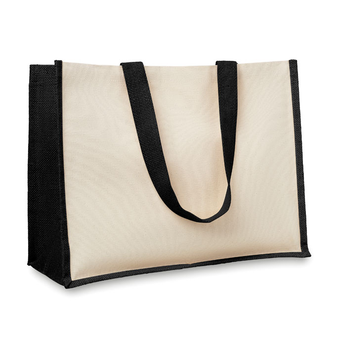 CAMPO DE FIORI - Jute/Canvas Shopper  - schwarz
