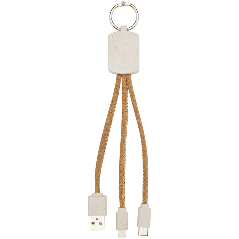 Bates Weizenstroh und Kork 3-in-1 Ladekabel