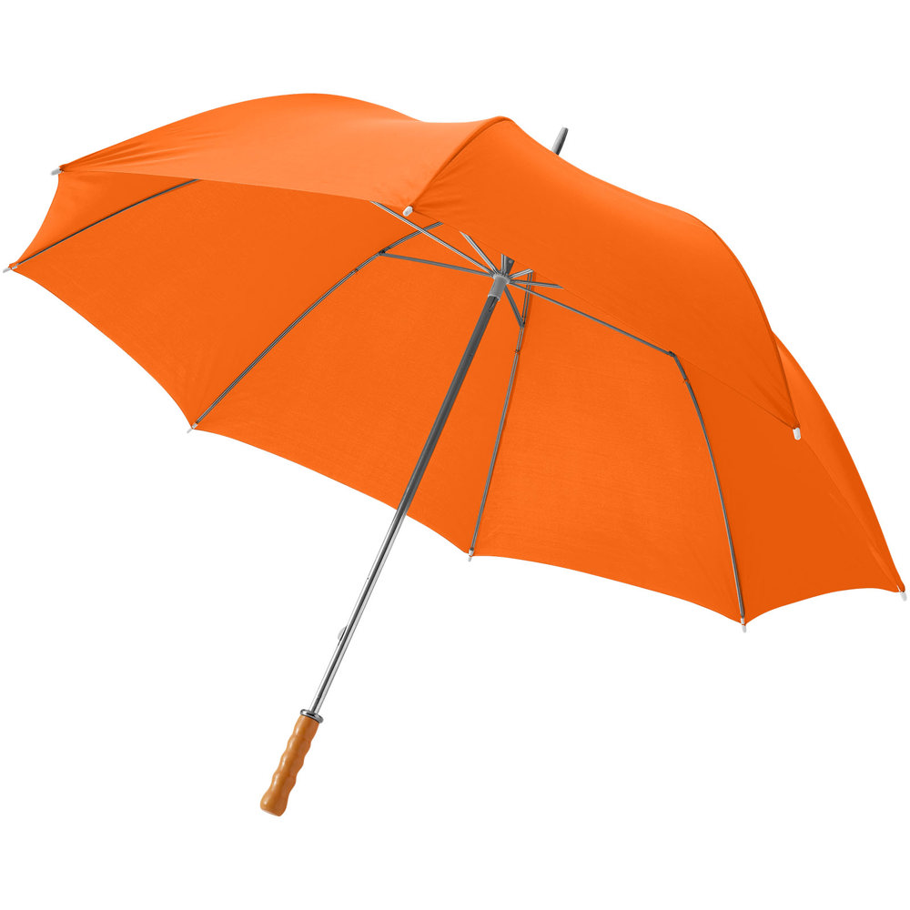 Karl 30" Golfschirm mit Holzgriff - Orange