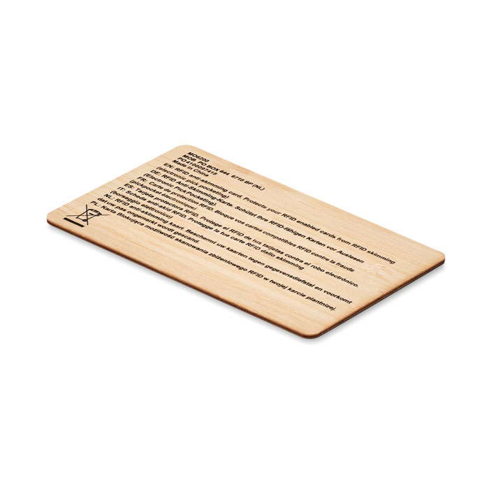 CUSTOS + - RFID Karte aus Bambus