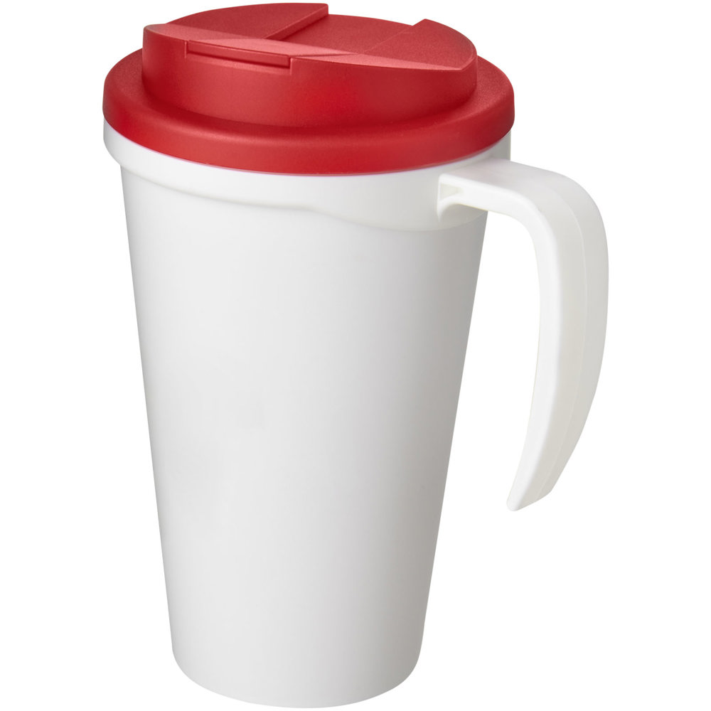 Americano® Grande 350 ml Isolierbecher mit auslaufsicherem Schraubverschluss - weiss, rot