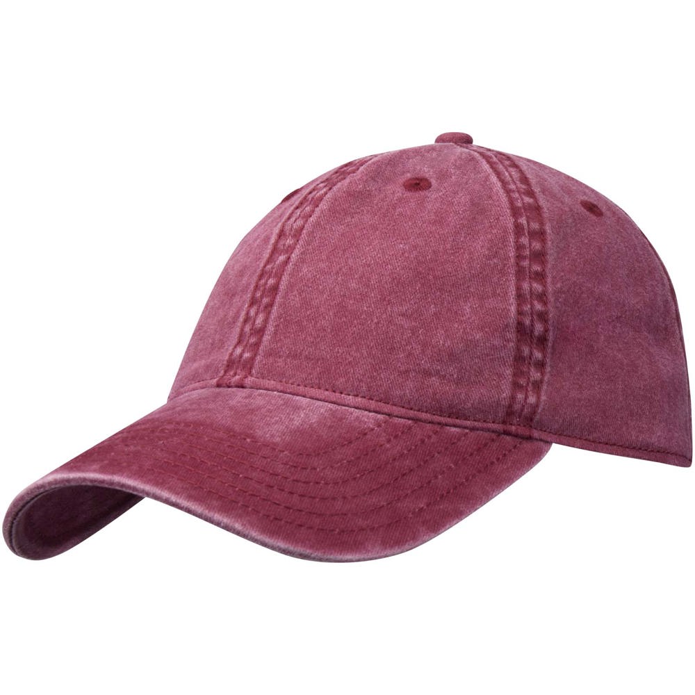 Grafton 270 g/m² Kappe mit 6 Segmenten washed - bordeaux