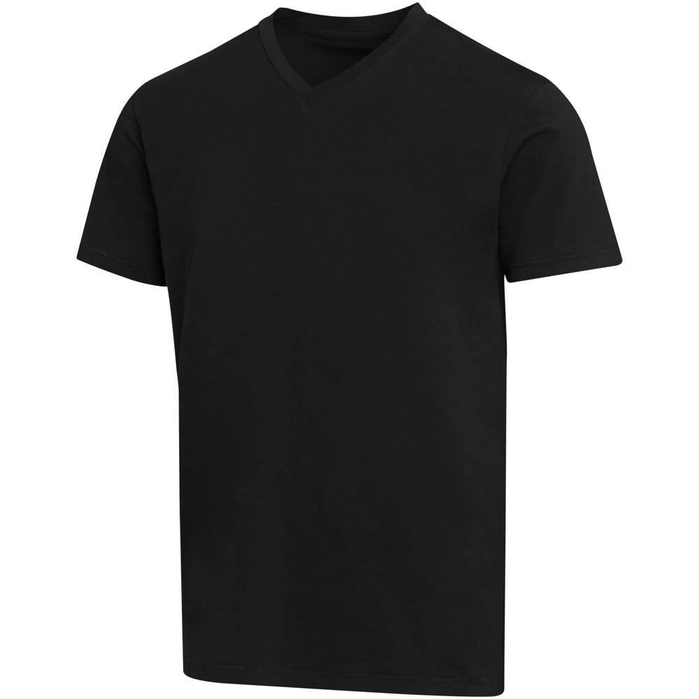 Balfour Kurzärmeliges T-Shirt V-Ausschnitt aus 200 g/m² Bio Baumwolle (OCS), unisex - Schwarz