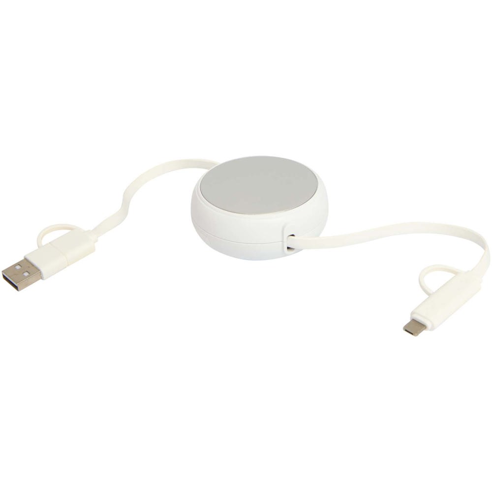 Alasia 100 cm 5-in-1 Kabel aus recyceltem Kunststoff und Aluminium, einziehbar, für Datenübertragung und mit 45W Schnellladun