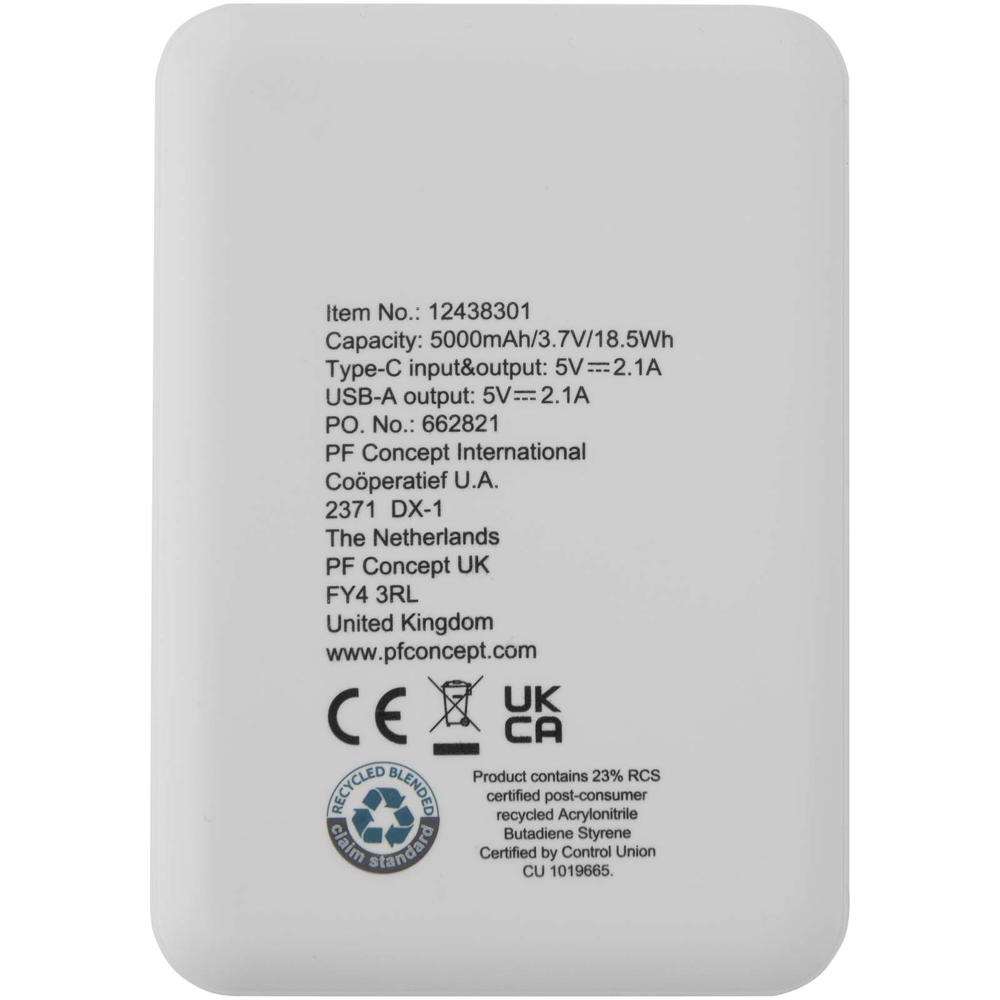 Asama 5000 mAh Typ-C Powerbank aus recyceltem Kunststoff